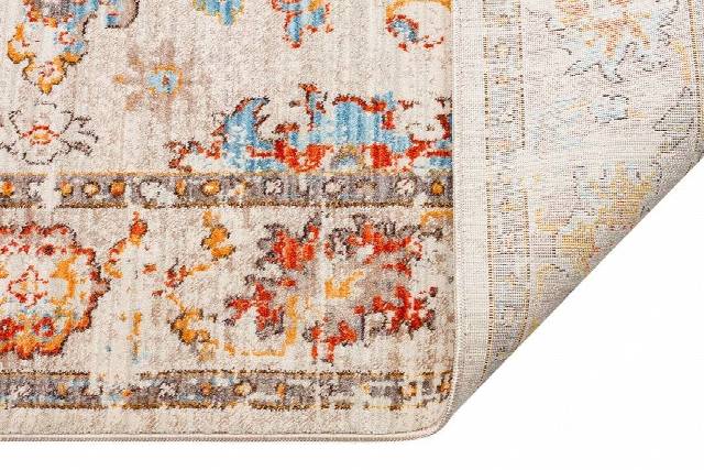 PIETRA PTA 23 CREAM TERRA  Sıcak Renk Tonlu Etnik Desenli Yumuşak Dokulu Makine Halısı