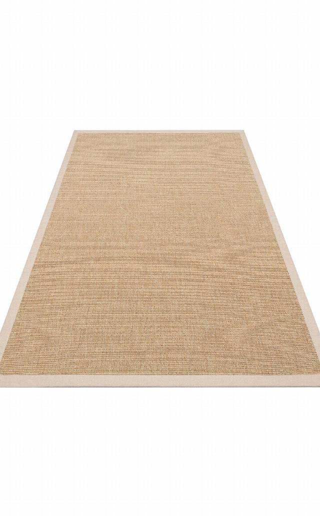VENTURA SISAL VNT 2702 GOLD BRD BEIGE  İç ve Dış Mekan Kullanımına Uygun Hav Vermeyen Kolay Temizlenebilir Sisal Görünümlü Halı