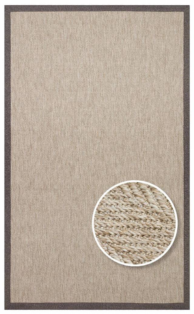 VENTURA SISAL VNT 2704 L.BEIGE BRD DARK MIX  İç ve Dış Mekan Kullanımına Uygun Hav Vermeyen Kolay Temizlenebilir Sisal Görünümlü Halı