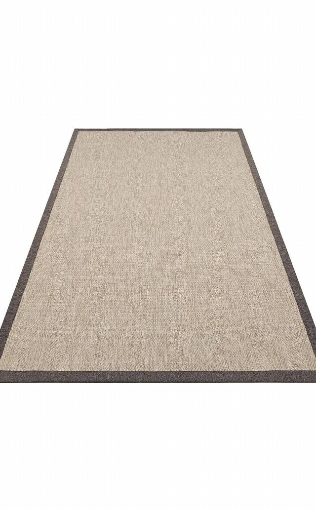 VENTURA SISAL VNT 2704 L.BEIGE BRD DARK MIX  İç ve Dış Mekan Kullanımına Uygun Hav Vermeyen Kolay Temizlenebilir Sisal Görünümlü Halı