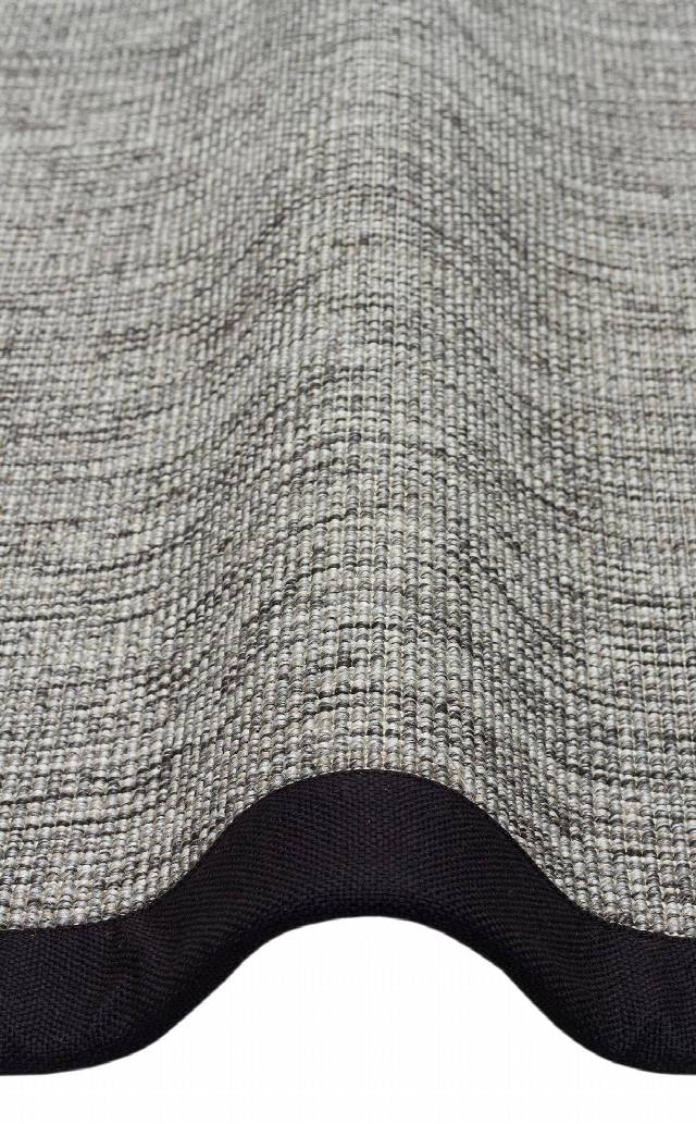 VENTURA SISAL VNT 2705 GREY BRD BLACK  İç ve Dış Mekan Kullanımına Uygun Hav Vermeyen Kolay Temizlenebilir Sisal Görünümlü Halı