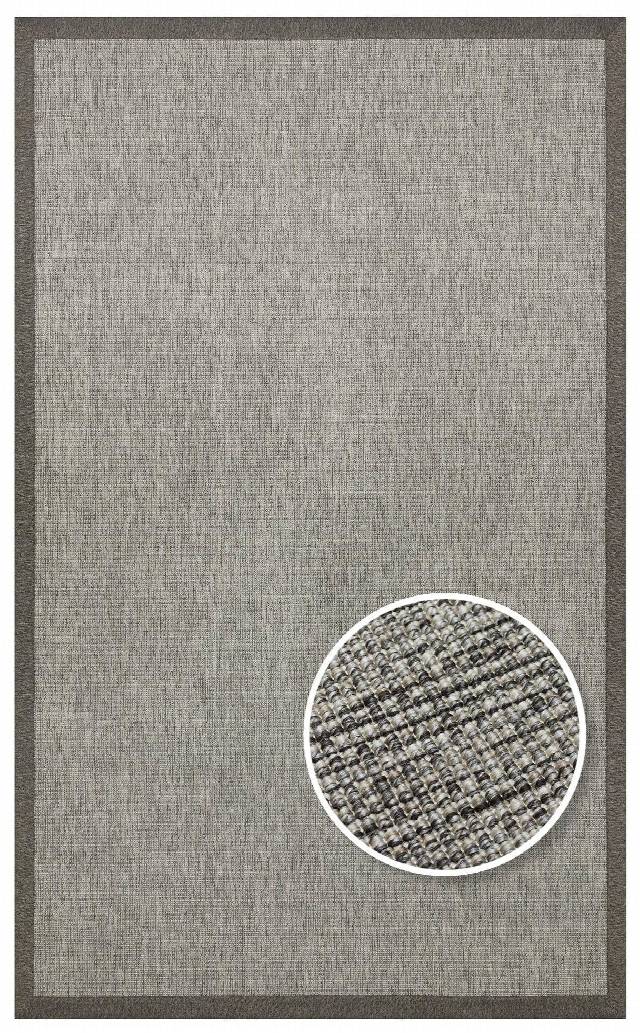 VENTURA SISAL VNT 2705 GREY BRD DARK MIX  İç ve Dış Mekan Kullanımına Uygun Hav Vermeyen Kolay Temizlenebilir Sisal Görünümlü Halı