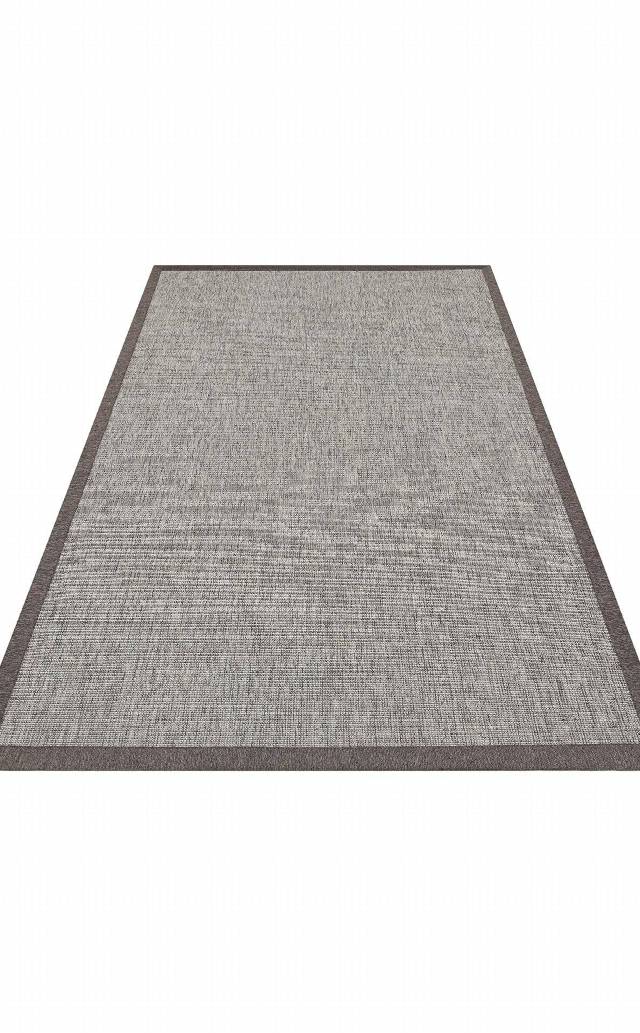 VENTURA SISAL VNT 2705 GREY BRD DARK MIX  İç ve Dış Mekan Kullanımına Uygun Hav Vermeyen Kolay Temizlenebilir Sisal Görünümlü Halı