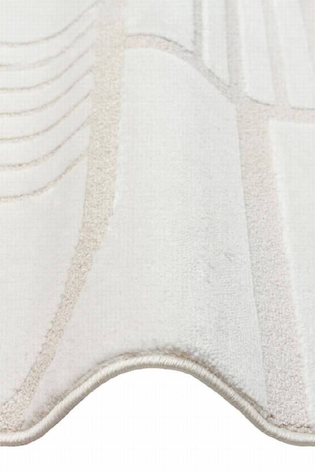 ADEL ADL 02 CREAM  Yüksek Alçak Dokulu Yumuşak Tuşeli Modern Makine Halısı
