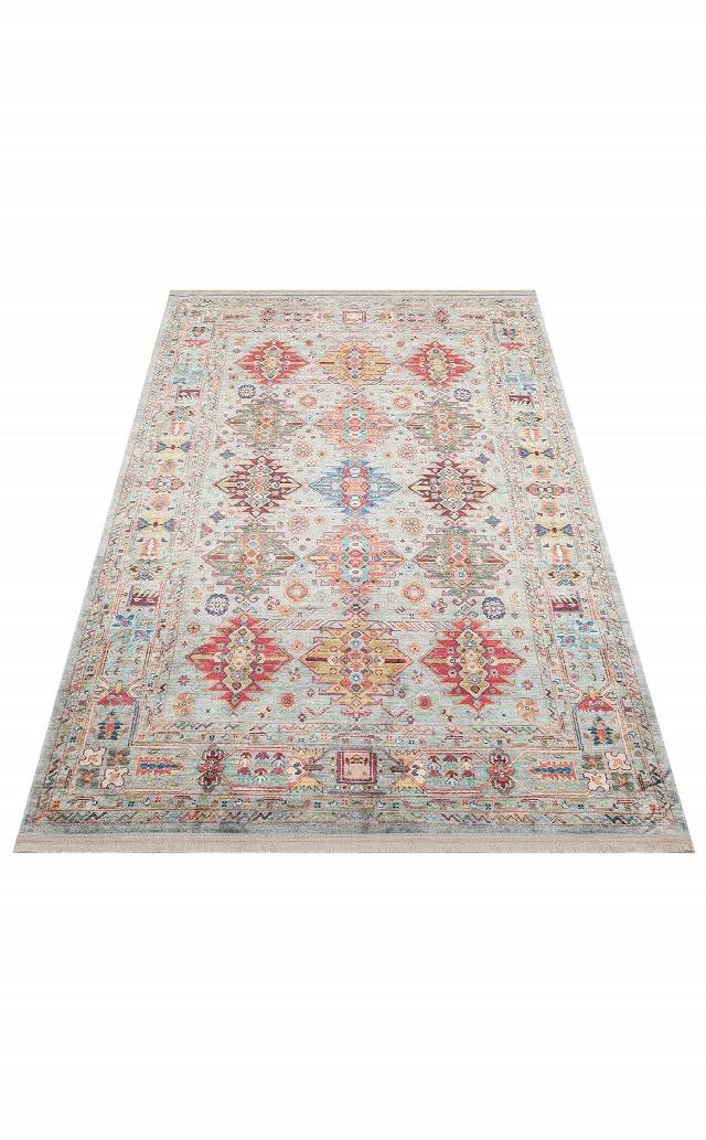 ANTIQUE ATK 06 AQUA  Kolay kullanımlı Kaymaz Karabağ ve Antik Desenlere Sahip Yıkanabilir Makine Halısı