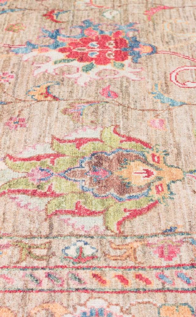 ANTIQUE ATK 08 BEIGE  Kolay kullanımlı Kaymaz Karabağ ve Antik Desenlere Sahip Yıkanabilir Makine Halısı