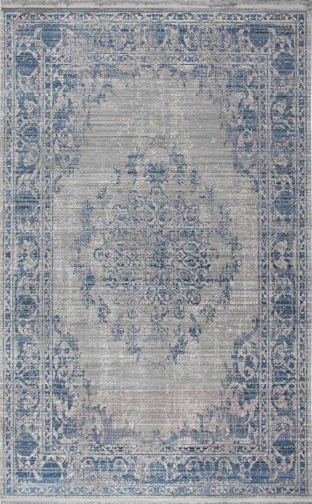 ARTE H074 BLUE  Hav Toz Vermez Renkli Modern Makine Halısı