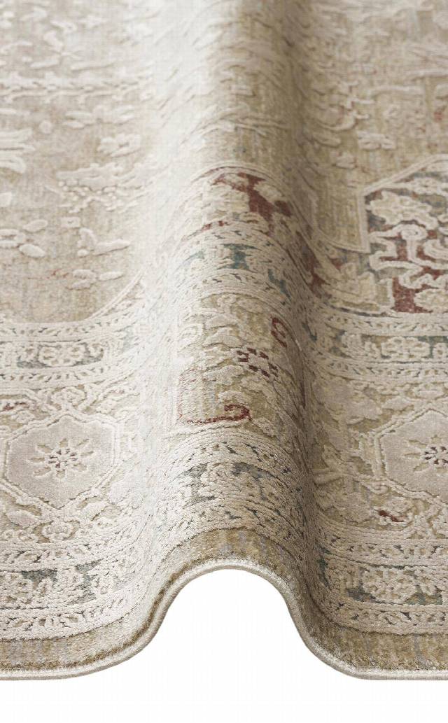 BABIL BBL 02 BEIGE  Yumuşak Dokulu Vintage Esintilere Sahip Over-dyed Sık Dokuma Salon Halısı