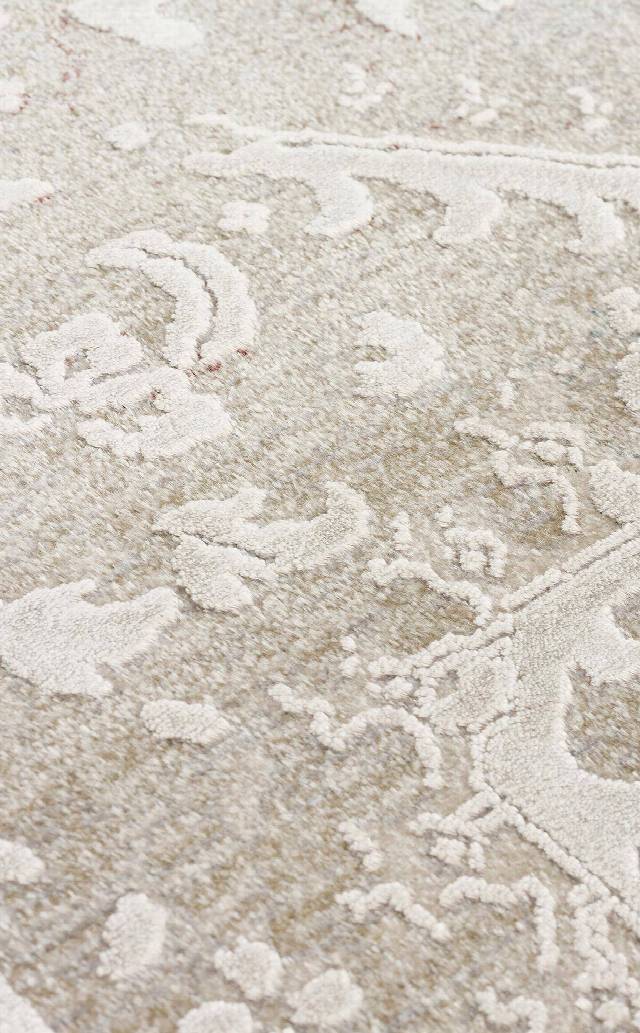 BABIL BBL 02 BEIGE  Yumuşak Dokulu Vintage Esintilere Sahip Over-dyed Sık Dokuma Salon Halısı