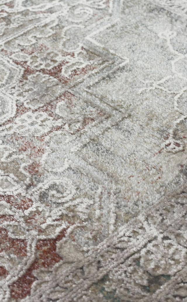 BABIL BBL 02 GREY  Yumuşak Dokulu Vintage Esintilere Sahip Over-dyed Sık Dokuma Salon Halısı