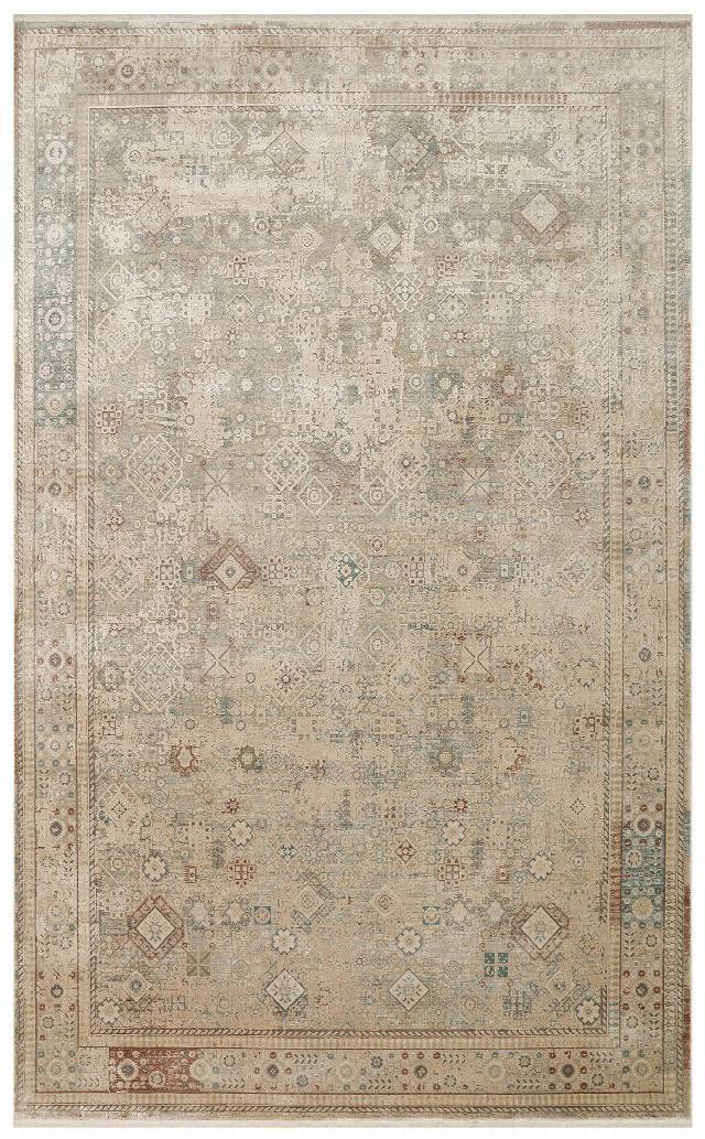 BABIL BBL 03 BEIGE  Yumuşak Dokulu Vintage Esintilere Sahip Over-dyed Sık Dokuma Salon Halısı