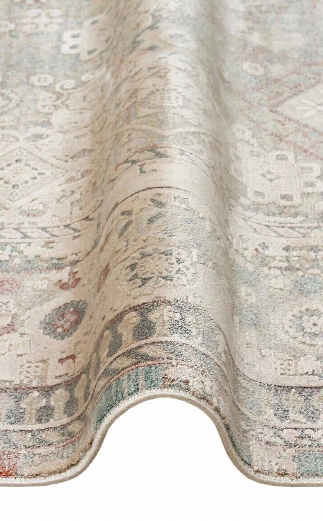 BABIL BBL 03 BEIGE  Yumuşak Dokulu Vintage Esintilere Sahip Over-dyed Sık Dokuma Salon Halısı