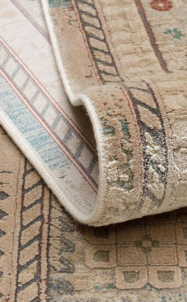 BABIL BBL 03 BEIGE  Yumuşak Dokulu Vintage Esintilere Sahip Over-dyed Sık Dokuma Salon Halısı