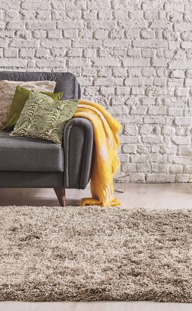 COMFORT 1006 BEIGE  Kolay Kullanımlı Hav Toz Vermez Yumuşak Dokulu Modern Pofuduk Shaggy Halı