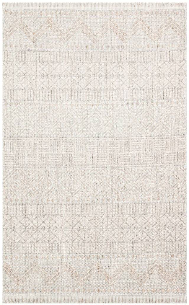 COZY CZY 02 GREY BEIGE  Hav Toz Vermez Modern Örgü Dokuma Makine Halısı