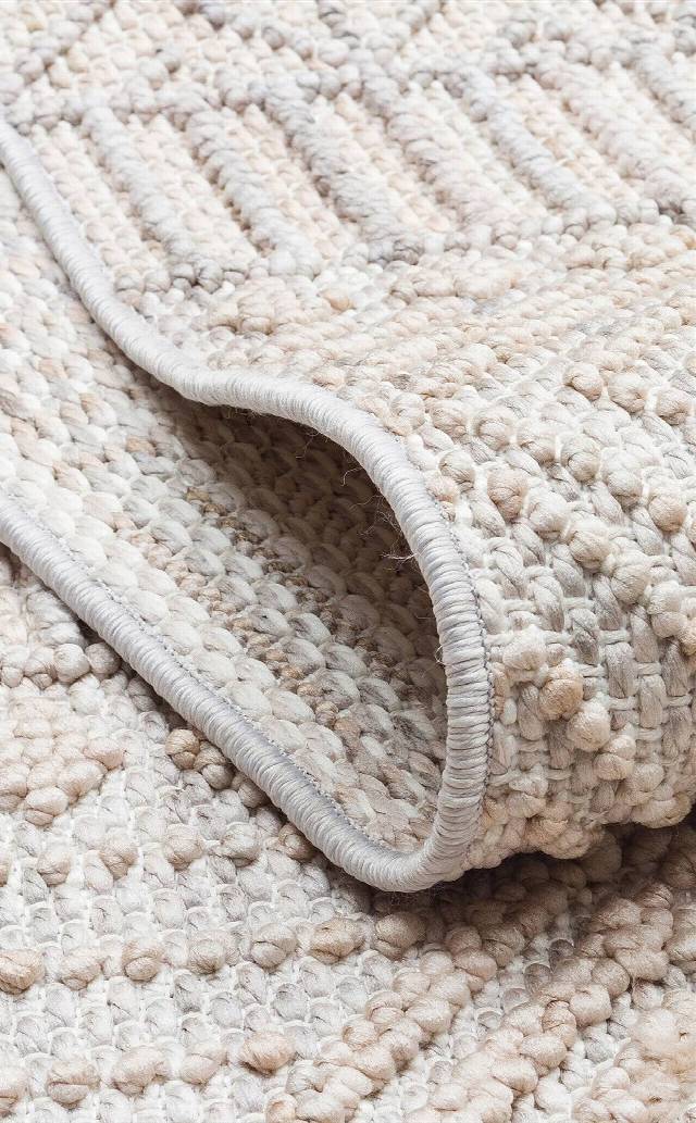 COZY CZY 02 GREY BEIGE  Hav Toz Vermez Modern Örgü Dokuma Makine Halısı