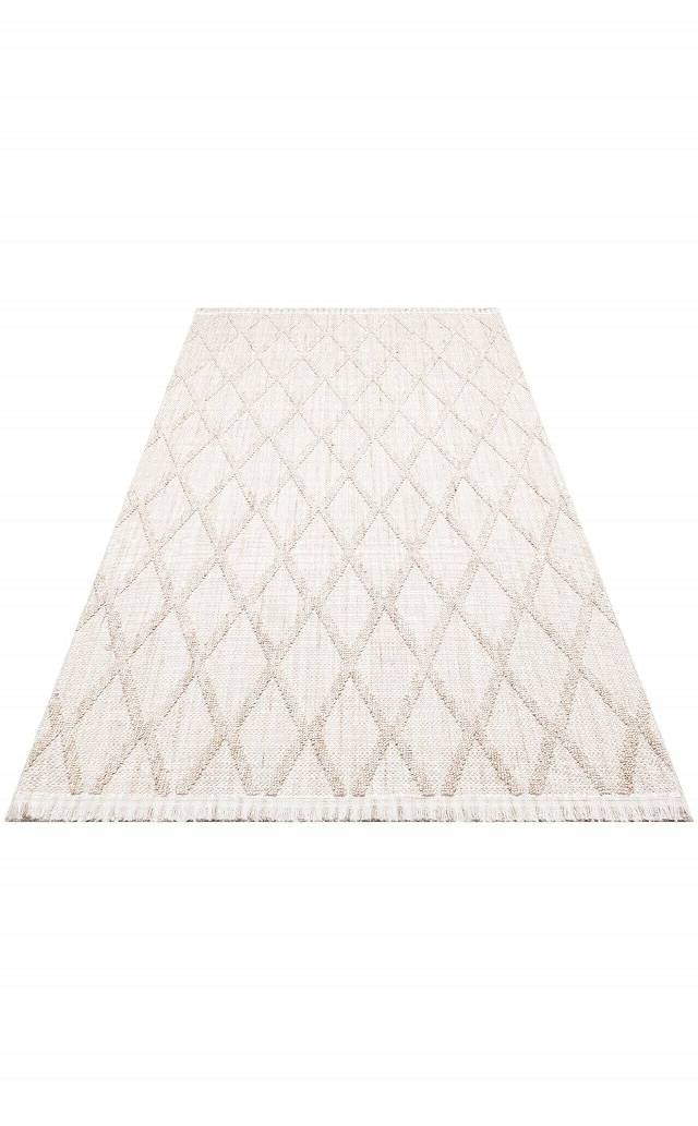 COZY CZY 04 BEIGE  Hav Toz Vermez Modern Örgü Dokuma Makine Halısı