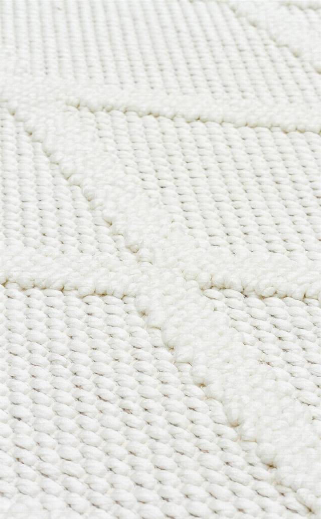 COZY CZY 04 CREAM  Hav Toz Vermez Modern Örgü Dokuma Makine Halısı
