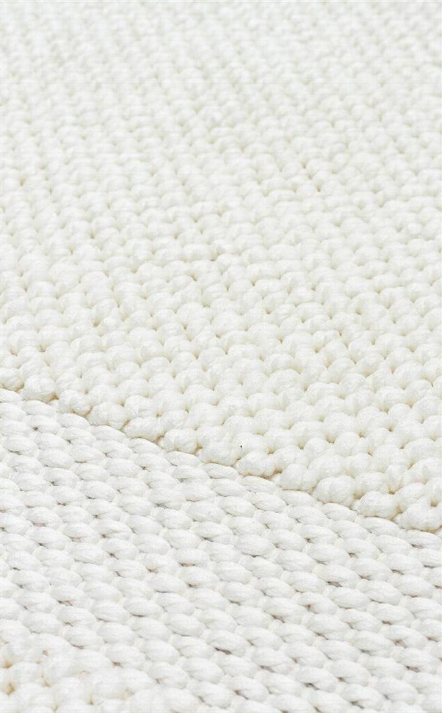 COZY CZY 05 CREAM  Hav Toz Vermez Modern Örgü Dokuma Makine Halısı