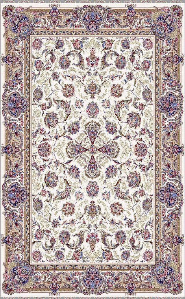 ISFAHAN ISF 01 CREAM  Klasik Desenli Yüksek Kalite Sık Dokuma Makine Halısı