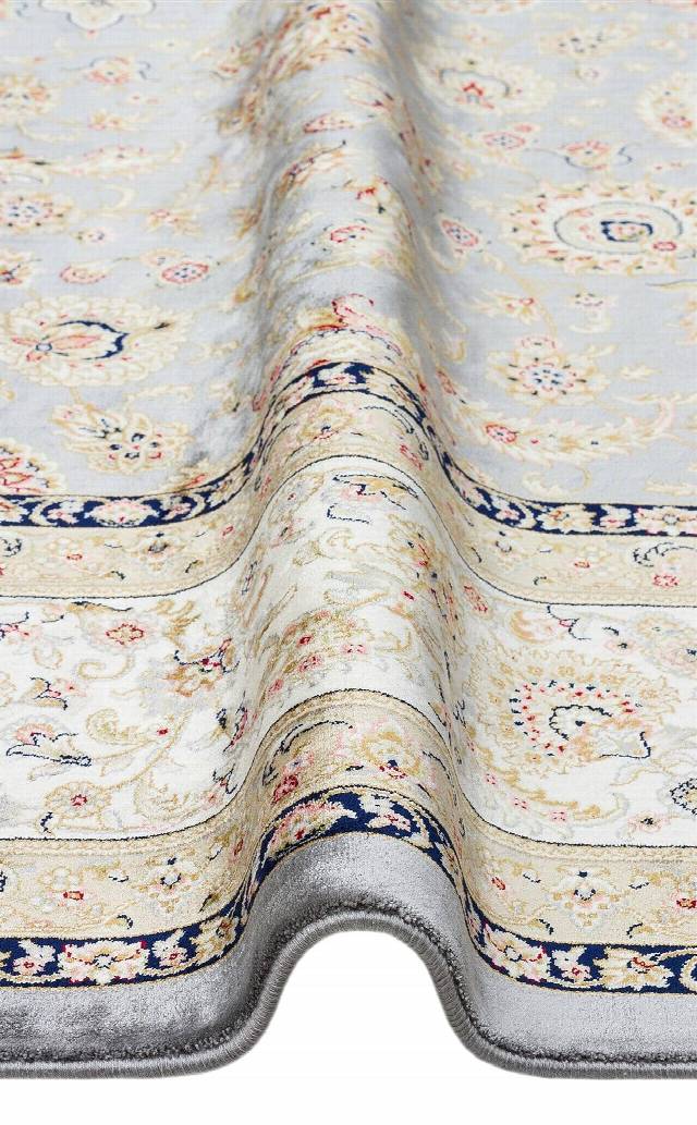 ISFAHAN ISF 03 GREY CREAM  Klasik Desenli Yüksek Kalite Sık Dokuma Makine Halısı