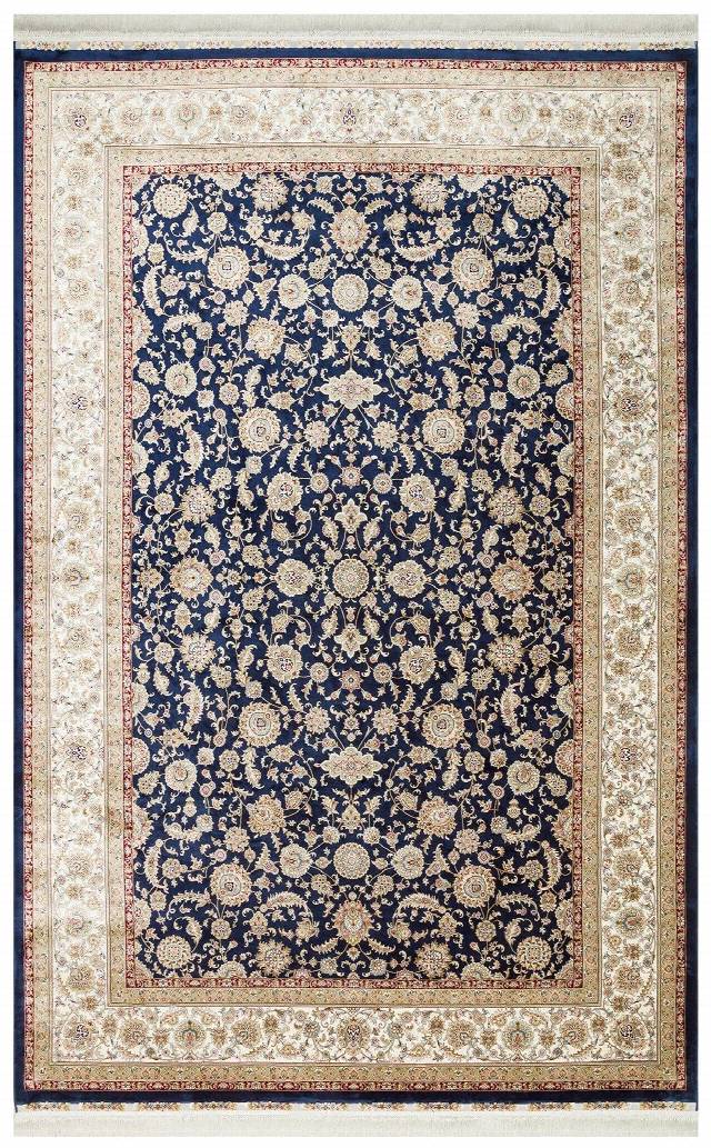 ISFAHAN ISF 03 NAVY CREAM  Klasik Desenli Yüksek Kalite Sık Dokuma Makine Halısı