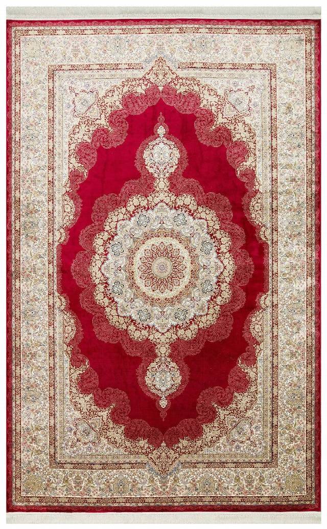 ISFAHAN ISF 05 RED  Klasik Desenli Yüksek Kalite Sık Dokuma Makine Halısı