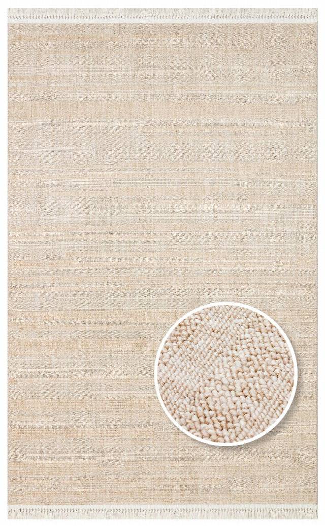 JOY JOY 01 BEIGE  Hav Toz Vermeyen Yumuşak dokulu Modern Makine Halısı