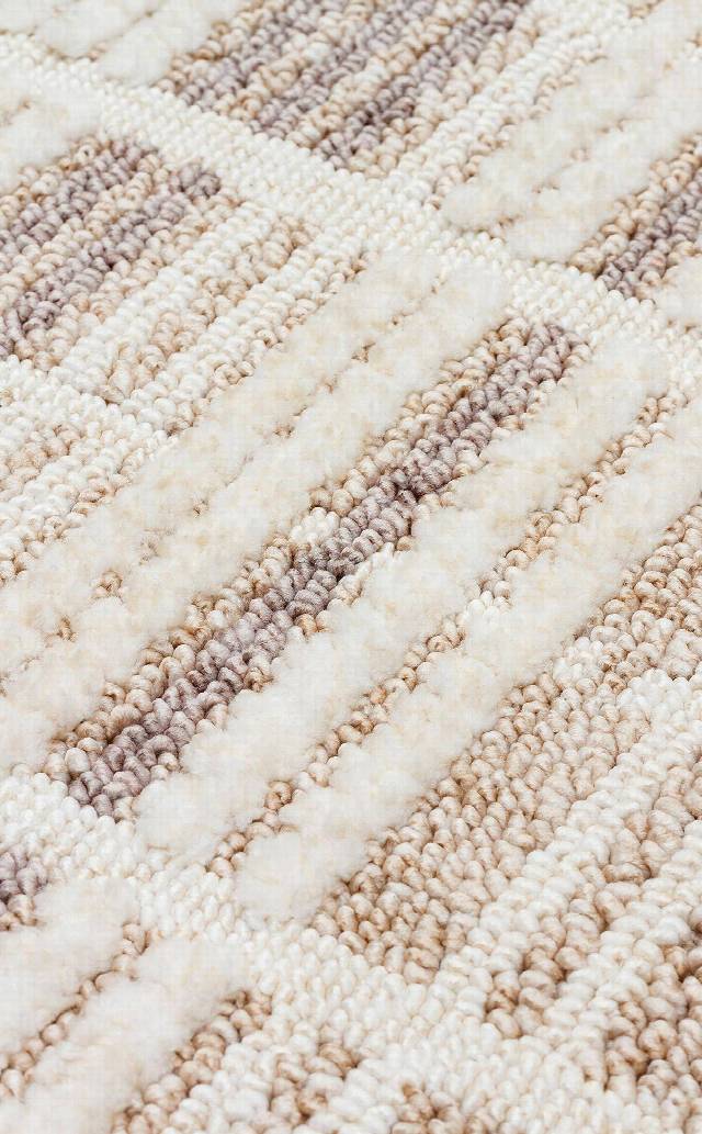 JOY JOY 04 BEIGE GREY  Hav Toz Vermeyen Yumuşak dokulu Modern Makine Halısı