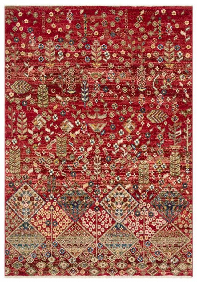 KYBELE KYB 01 RED Sıcak Renk Tonlu Otantik Makine Halısı