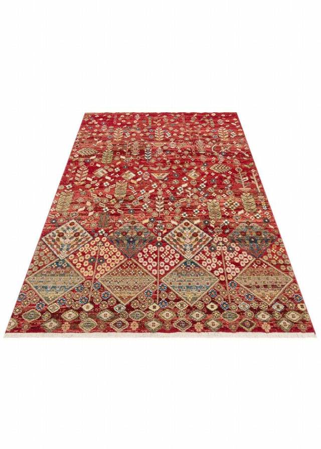 KYBELE KYB 01 RED Sıcak Renk Tonlu Otantik Makine Halısı