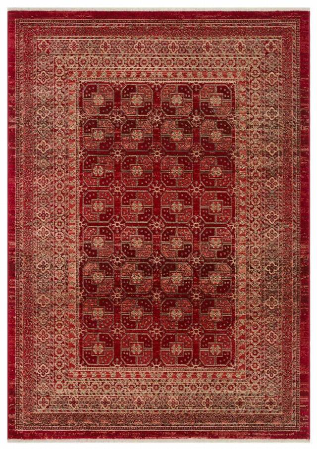 KYBELE KYB 03 RED Sıcak Renk Tonlu Otantik Makine Halısı