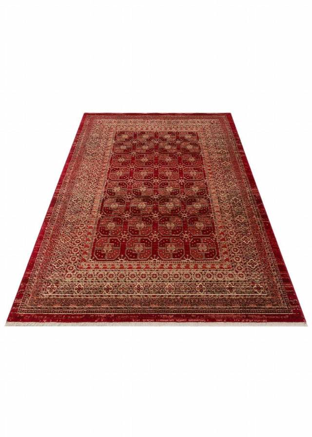 KYBELE KYB 03 RED Sıcak Renk Tonlu Otantik Makine Halısı