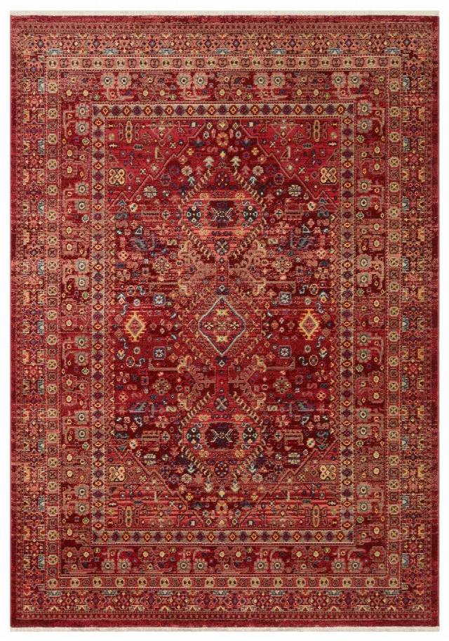 KYBELE KYB 05 RED XW Sıcak Renk Tonlu Otantik Makine Halısı