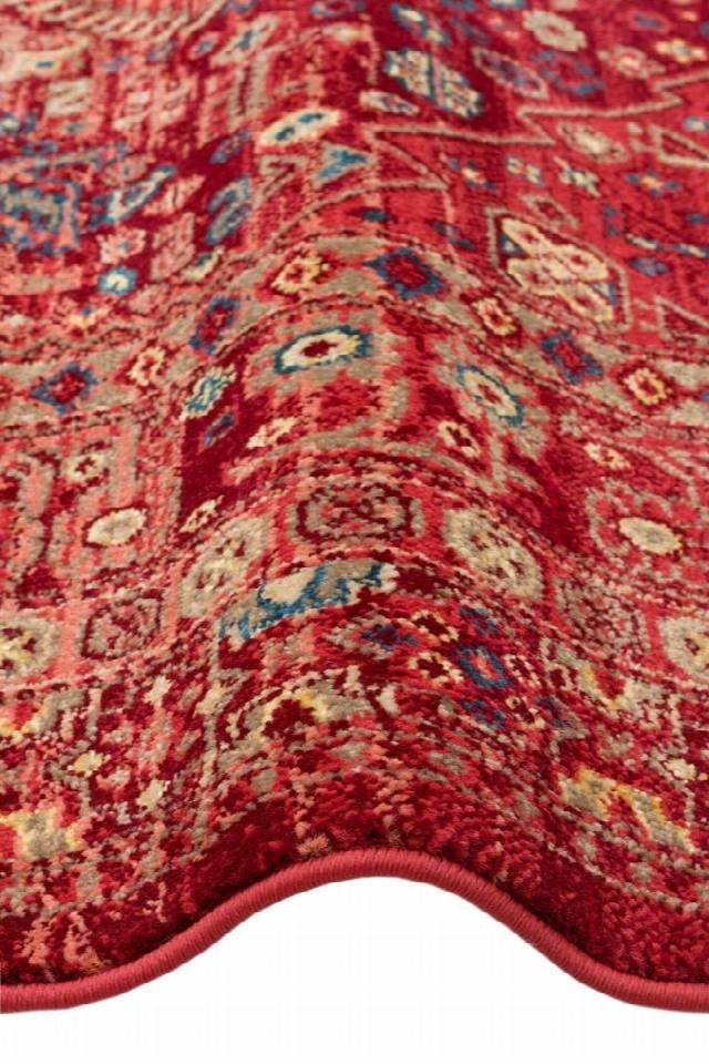 KYBELE KYB 05 RED XW Sıcak Renk Tonlu Otantik Makine Halısı
