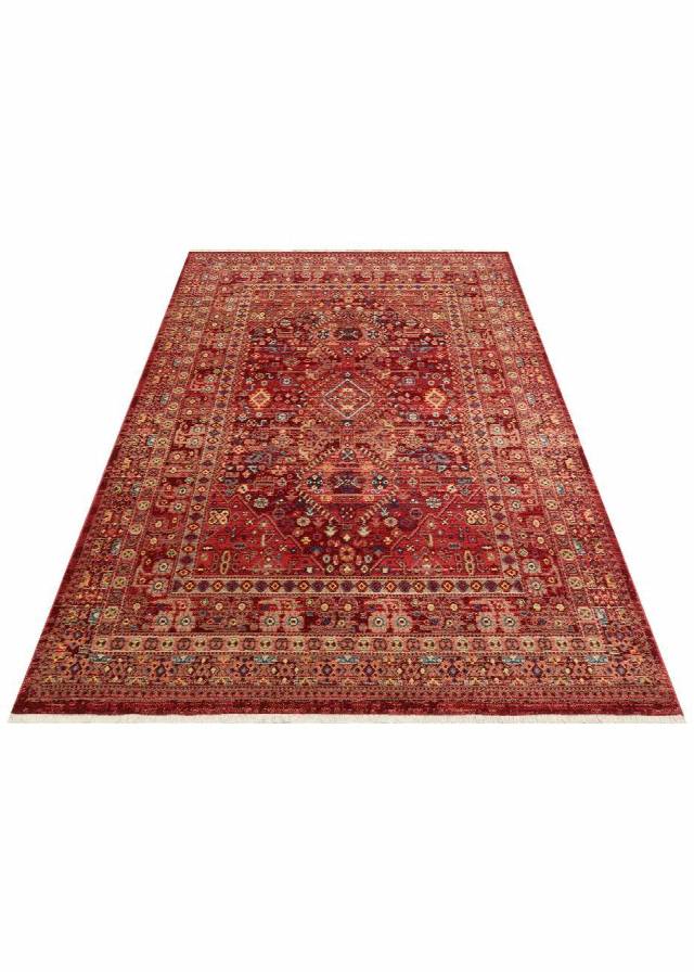 KYBELE KYB 05 RED XW Sıcak Renk Tonlu Otantik Makine Halısı