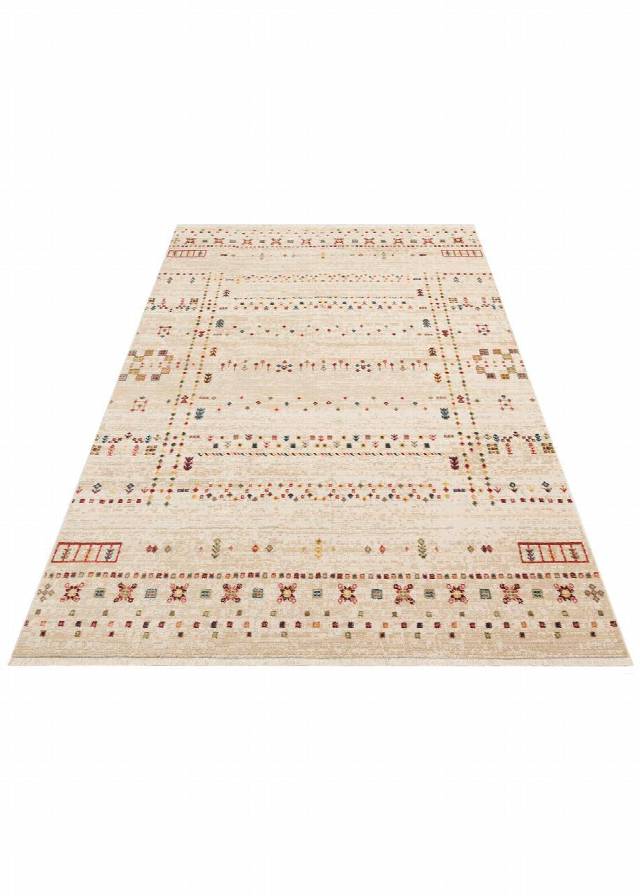 KYBELE KYB 06 CREAM XW Sıcak Renk Tonlu Otantik Makine Halısı