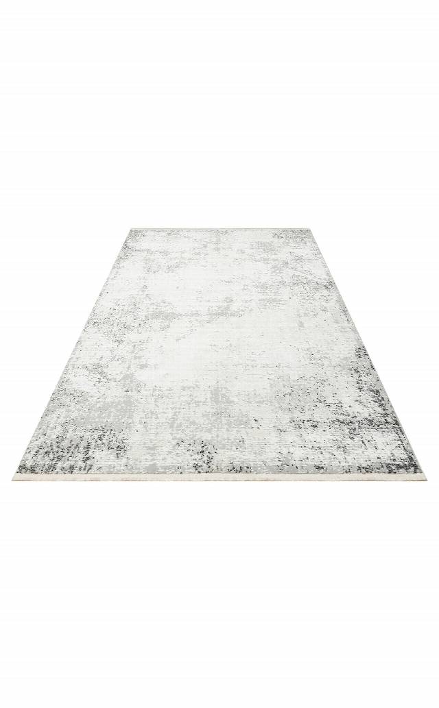 LAGOS XW LGS 05 CREAM GREY XW  Hav Toz Vermez Eskitme Desenli Modern Makine Halısı