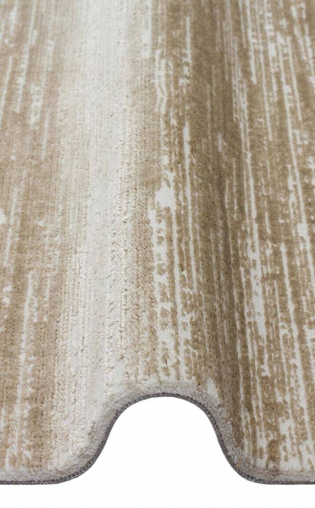 LAGOS XW LGS 19 BEIGE XW  Hav Toz Vermez Eskitme Desenli Modern Makine Halısı