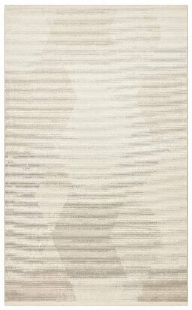 LAGOS XW LGS 21 CREAM BEIGE XW  Hav Toz Vermez Eskitme Desenli Modern Makine Halısı