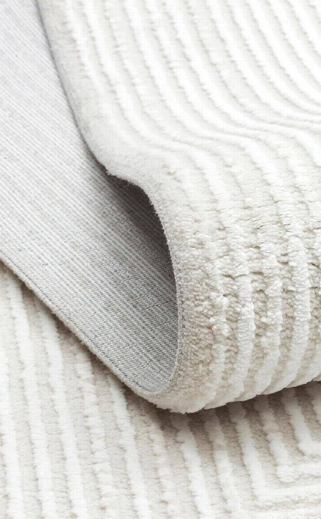 LAGOS XW LGS 22 CREAM GREY XW  Hav Toz Vermez Eskitme Desenli Modern Makine Halısı