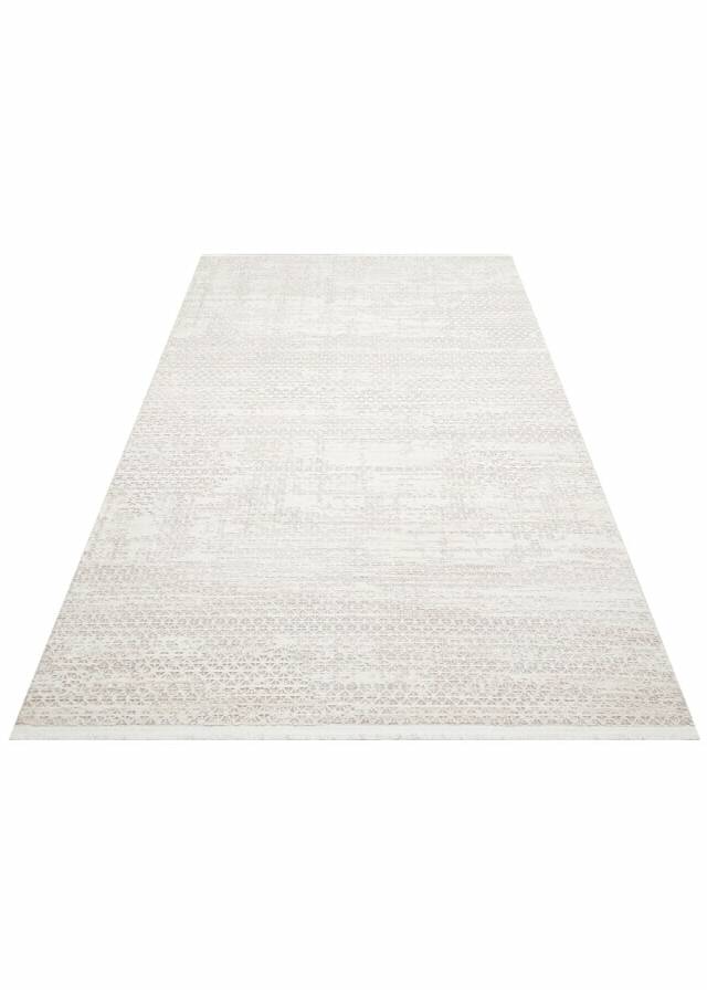 LAGOS XW LGS 23 CREAM BEIGE XW  Hav Toz Vermez Eskitme Desenli Modern Makine Halısı