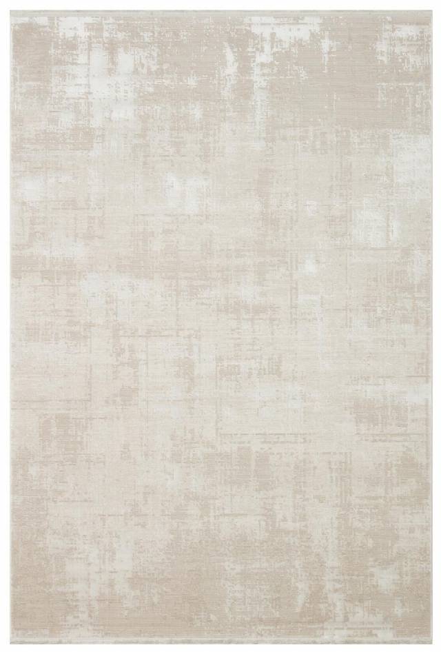 LEONA LNA 01 CREAM  Yumuşak Tuşeli Hav Toz Vermez Modern Makine Halısı
