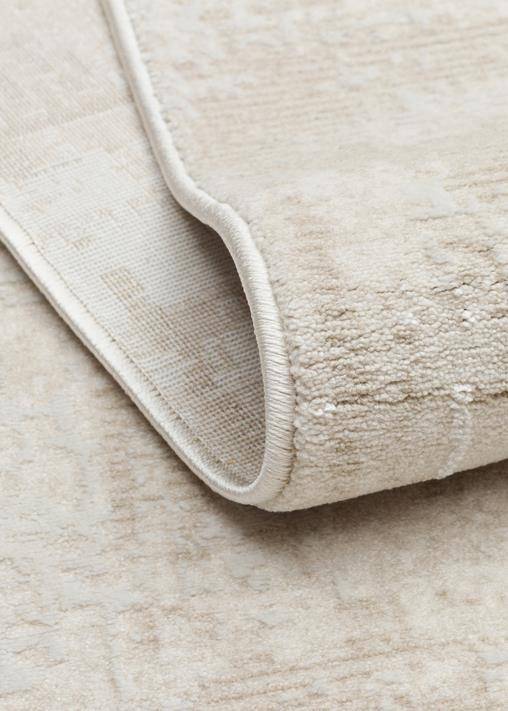 LEONA LNA 01 CREAM  Yumuşak Tuşeli Hav Toz Vermez Modern Makine Halısı