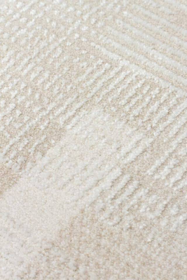 LEONA LNA 03 CREAM  Yumuşak Tuşeli Hav Toz Vermez Modern Makine Halısı