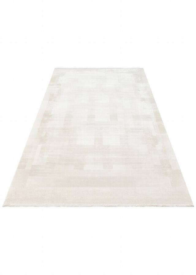 LEONA LNA 03 CREAM  Yumuşak Tuşeli Hav Toz Vermez Modern Makine Halısı