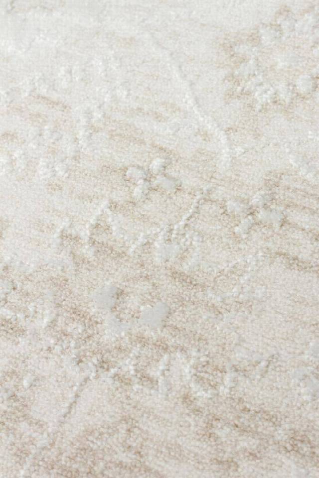 LEONA LNA 05 CREAM  Yumuşak Tuşeli Hav Toz Vermez Modern Makine Halısı