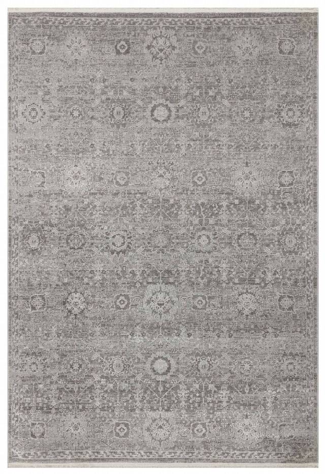 LEONA LNA 07 GREY  Yumuşak Tuşeli Hav Toz Vermez Modern Makine Halısı