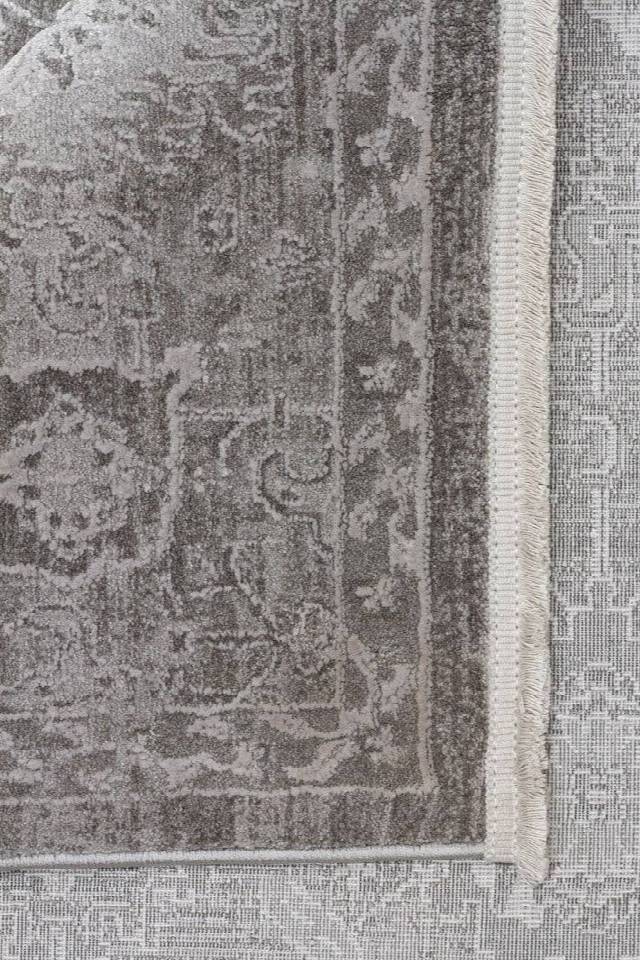 LEONA LNA 07 GREY  Yumuşak Tuşeli Hav Toz Vermez Modern Makine Halısı
