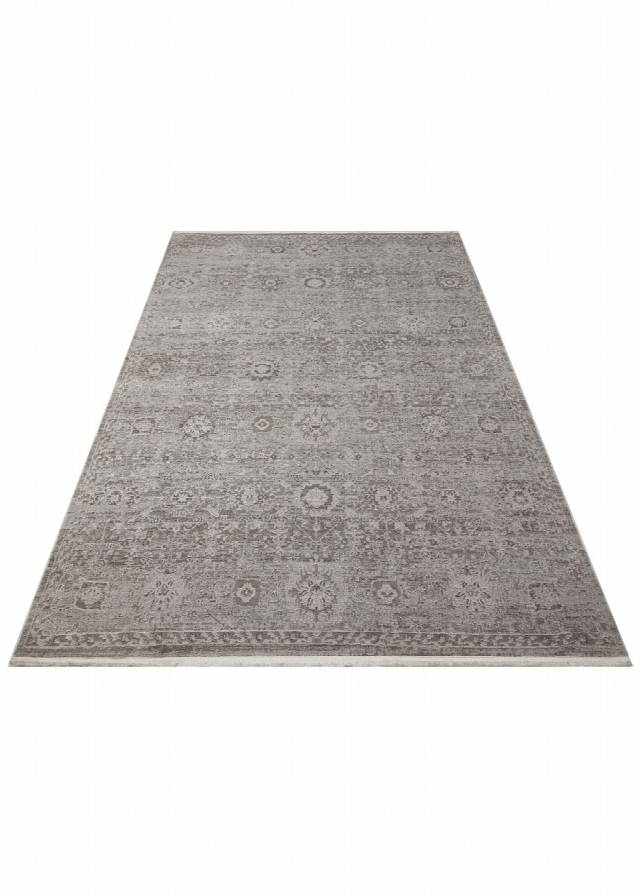 LEONA LNA 07 GREY  Yumuşak Tuşeli Hav Toz Vermez Modern Makine Halısı